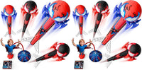 Spider Rocket Launcher for Kids, 4 Rockets with Web Air Pump - Child-sized (Pack of 2)