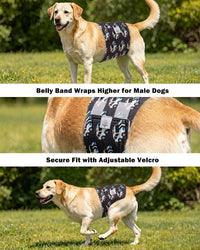 CuteBone Dog Belly Bands for Male Dogs Wraps Washable Doggie Diapers - Color Cruisers / M(14"-17") - image 4
