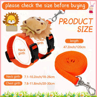 Tondiamo 4 Pcs Adjustable Bunny Harness and Leash Set for Small Pet - Animals - image 2