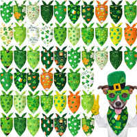 Abbylike 50 Pcs Halloween Dog Bandanas Bulk - St Patricks Day / 25.6 x 17.7 x 17.7"