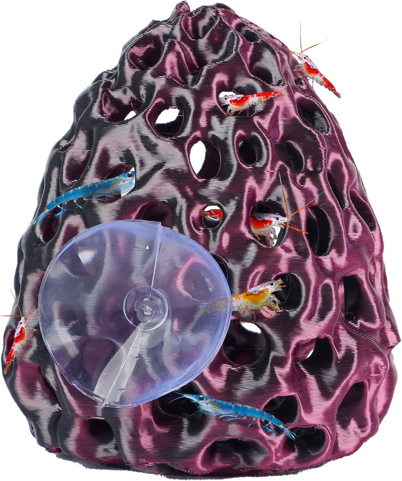 Uniclife Shrimp Cave, Shrimp Hides for Aquarium - Purple-to-black Gradient