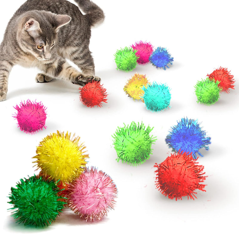 Meric CoCoo 20-Pack Cat Toy Sparkle Ball Jumbo Pack