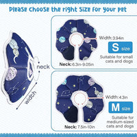 Sadnyy Cat Cone Collar Soft Adjustable Waterproof Protection to Stop Licking After Surgery Starry Sky Blue Comfortable Lightweight Collar for Pet Animal Kitten Dogs Rabbits Not Block Vision(Small)