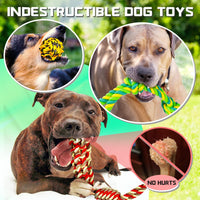 Dog Rope Toy for Large Dogs Heavy Duty Dog Chew Toys for Aggressive - 14 Packs / Large - image 3