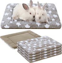 4 Pcs Dog Crate Pads Soft Warm - Rectangular 18 x 14 x 1.6 Inch / Star / Apricot