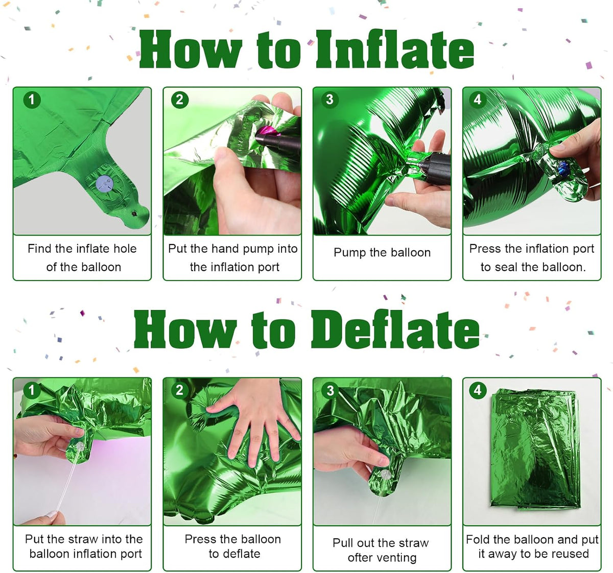 Checkered Number Balloon 1 - Dark Green / Number 3 - image 3