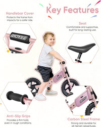 RIDYEE Toddler Balance Bike 2 Year Old - PinkSport - image 3