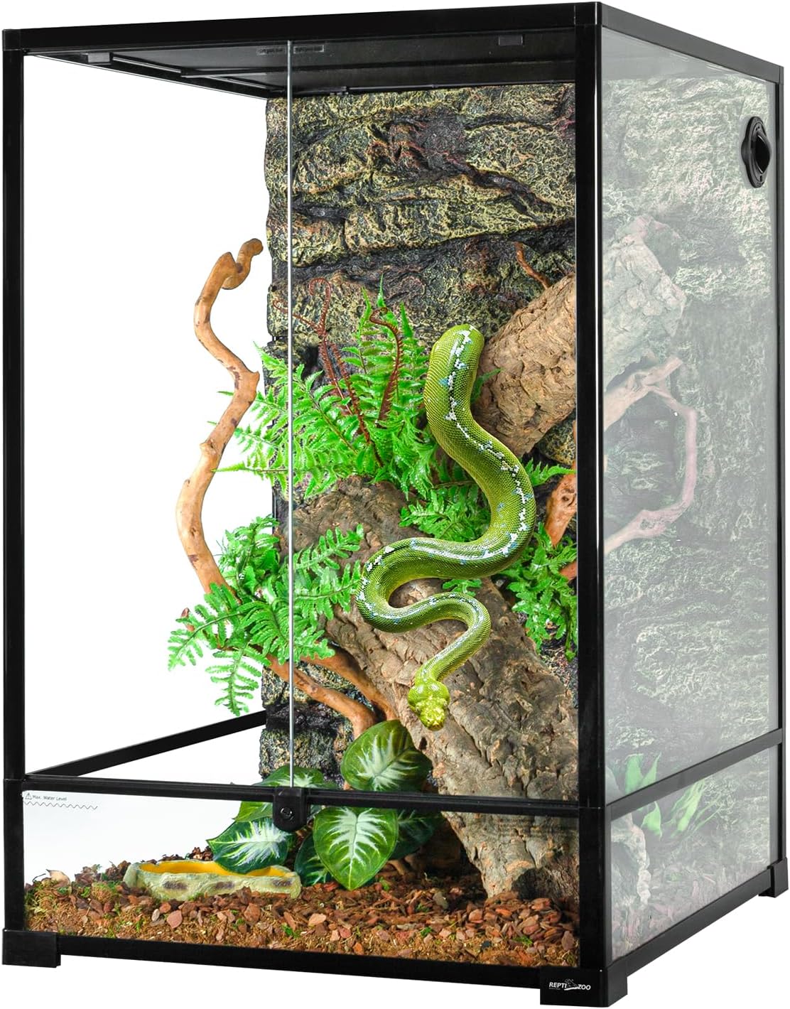 REPTIZOO 45 Gallon Glass Reptile Terrarium 24" x 18" x 24" Knock-Down - 24" x 24" x 36"