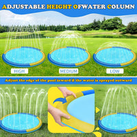 CACSPS non-slip splash pad for kids and dogs spraying water from a garden hose - view 13