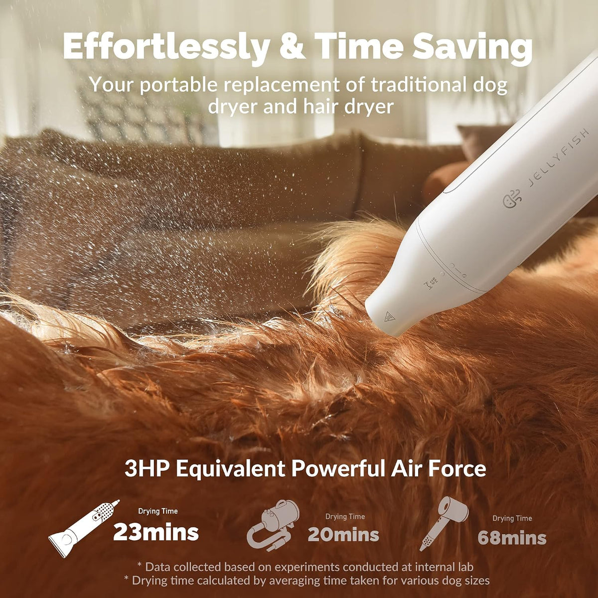 Jellyfish Handheld Dog Dryer, 2 Speeds, 4 Temp - image 4