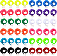 CCINEE 48 Pcs Magic Twisty Worm Wiggly Twisty Fuzzy Worms on a String