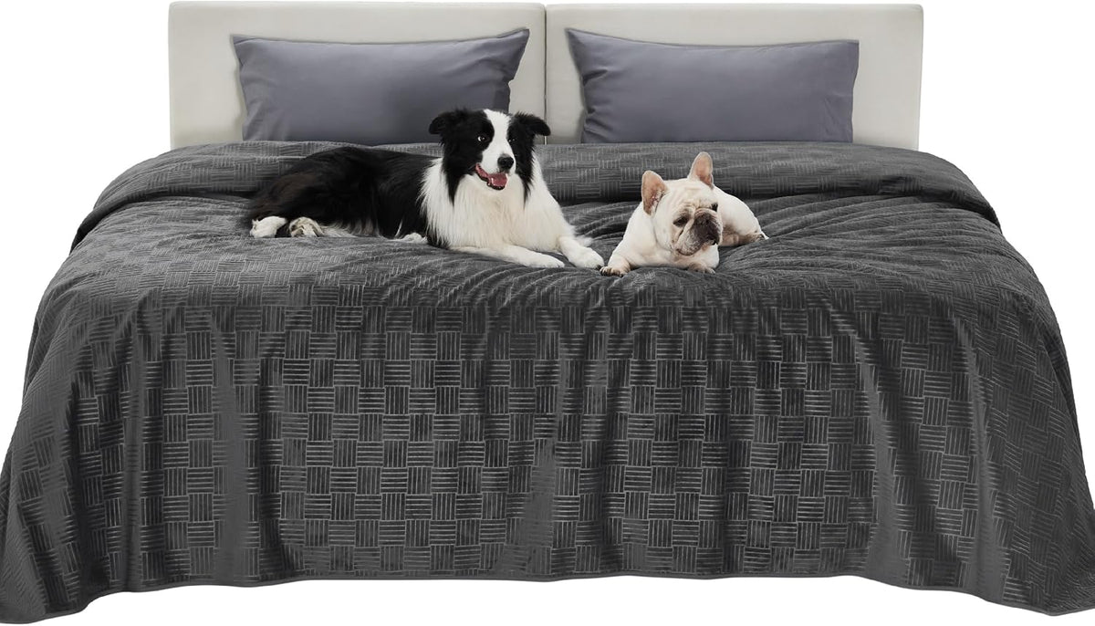 Bedsure Waterproof Couch Cover for Sofa and Dogs Quick Drying - 82x120 inch / Charcoal