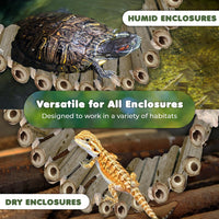 SunGrow Bamboo Gecko Reptile Climbing Bridge and Lizard Lounge - Bamboo - image 4