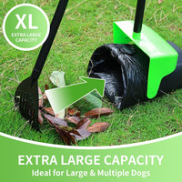 Pooper Scooper Large Swivel Bin & Rake with 160 Waste Bags - Green(43" Tall) - image 4