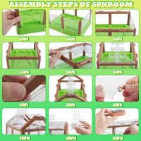 DUYOYU kids plant growing kit with solar green mini greenhouse and grow light - view 3