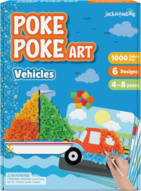 Jackinthebox Poke Art Magical Flower Pressing Craft Kit for Girls - Vehicles
