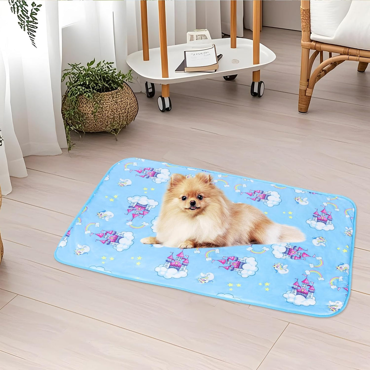 NACOCO Summer Pet Cooling Mat - S: 15.5'' x 19.5'' / Blue Castle - image 4