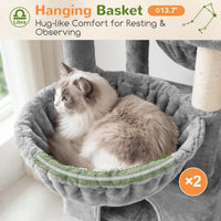 Globlazer Z78 Heavy Duty Cat Tree for 20lbs Large Adult Cats - Light Grey / 54 inch - image 4