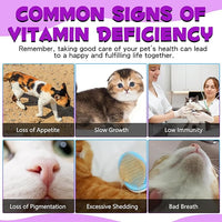 Cat Vitamins, 15 in 1 Cat Multivitamin Liquid Drops, Cats Vitamins and Supplements with Glucosamine and Probiotics, Vitamin for Cats Skin Coat, Immunity, Gut Digestion, Joint, Heart, 60ML
