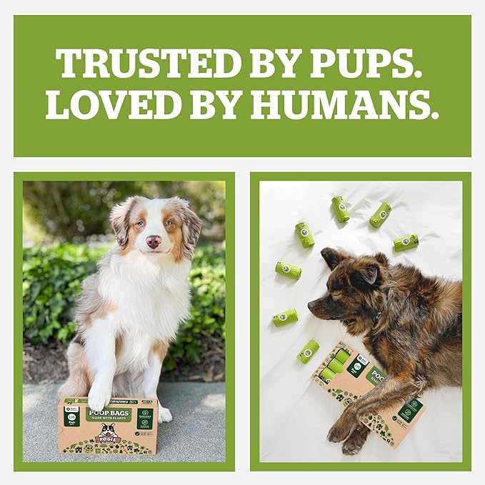 Pogi's Compostable Poop Bags – Leak-Proof, Extra-Large, Made with Plants – 32 Rolls (480 Bags)