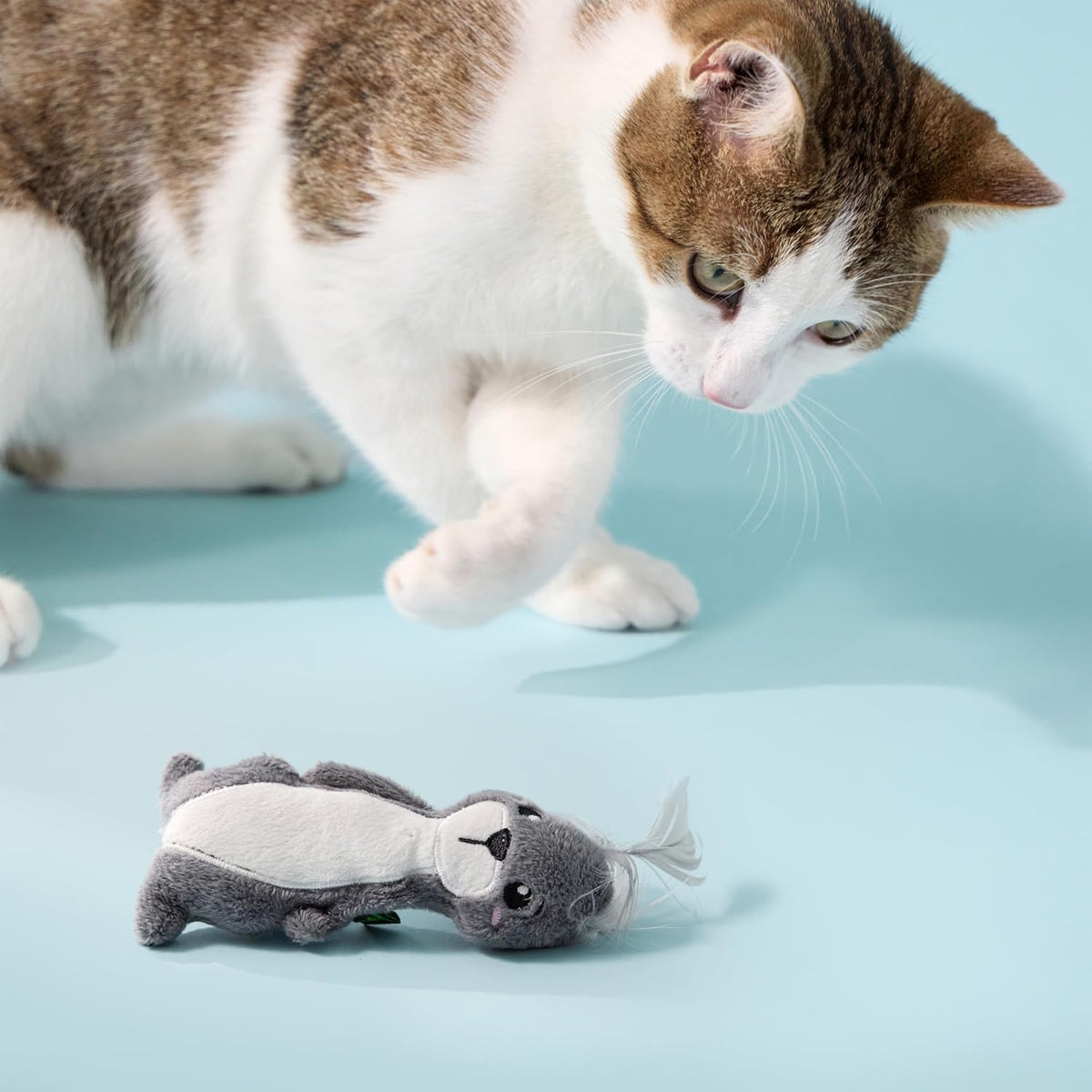 Premium Plush Cat Toy, Whale Cat Toy, Eco Friendly, Catnip - Artie the Arctic Hare - image 3