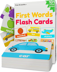 101 First Words Travel Size Flash Cards, 202 Sides - Travel Size (4½ x 3")