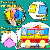 Magnetic Tiles, Road Set, Magnetic Building Blocks - Christmas - image 3