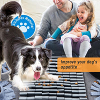 Snuffle mat for Dogs Iteractive Dog Puzzle Toy Used for Training - Silver-gray - image 3