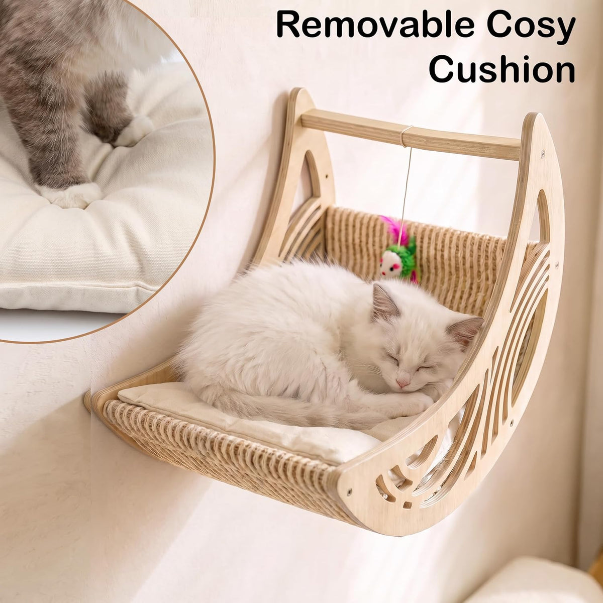 Moon & Star Cat Wall Shelves - Beige-moon / M - image 4