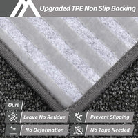 COSY HOMEER Edging Stair Treads Non-Slip Carpet Mat 28inX9in Indoor Stair Runners for Wooden Steps, Edging Stair Rugs for Kids and Dogs, 100% Polyester TPE Backing (7pc, Black,)