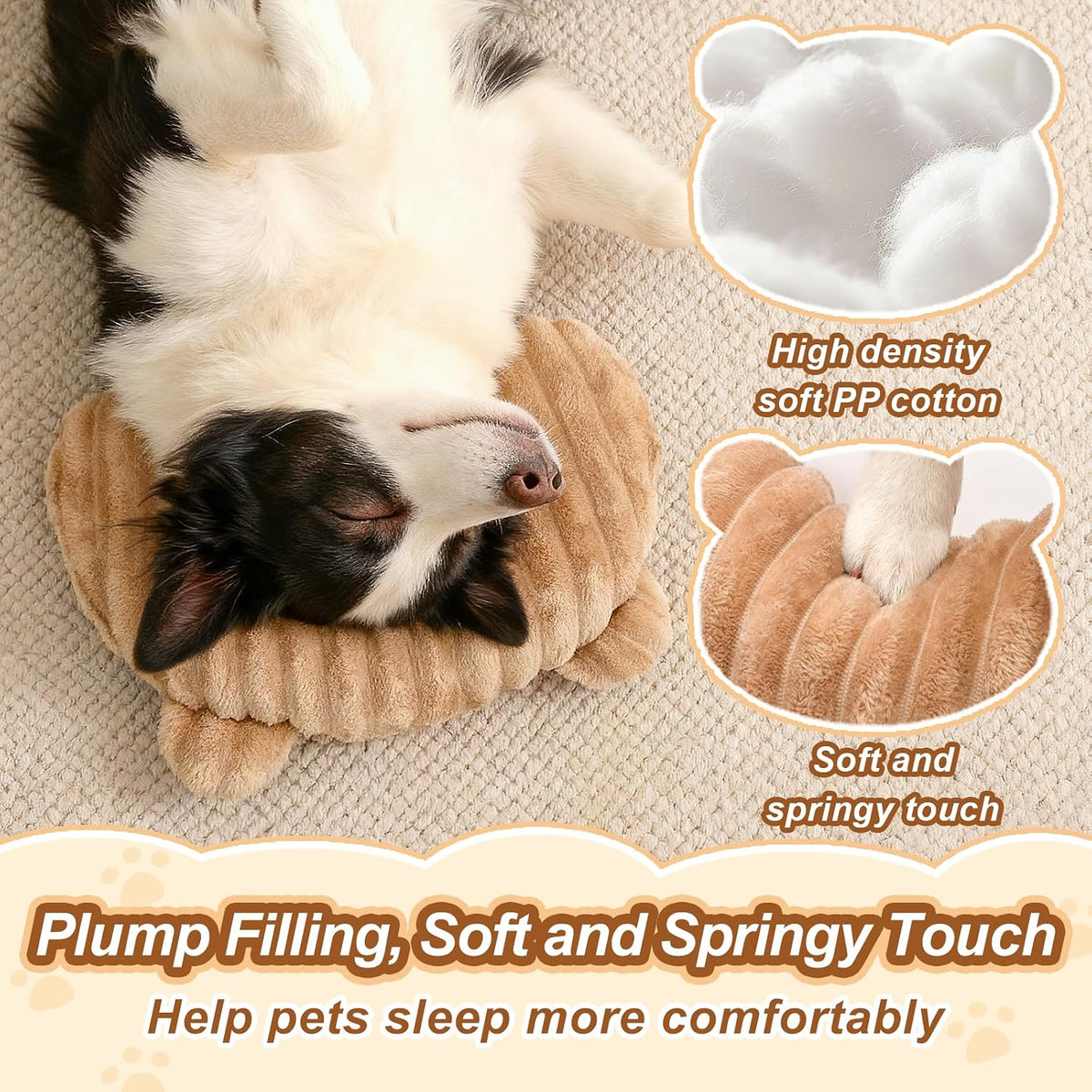 Dog Calming Pillow, Soft and Neck-Friendly - X-Large ( 17" × 10" ) / Coffee - image 3