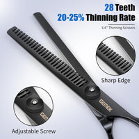 Dog Grooming Scissors with Safety Round Tips Stainless Steel – Essentials for Dogs - Charcoal - image 3