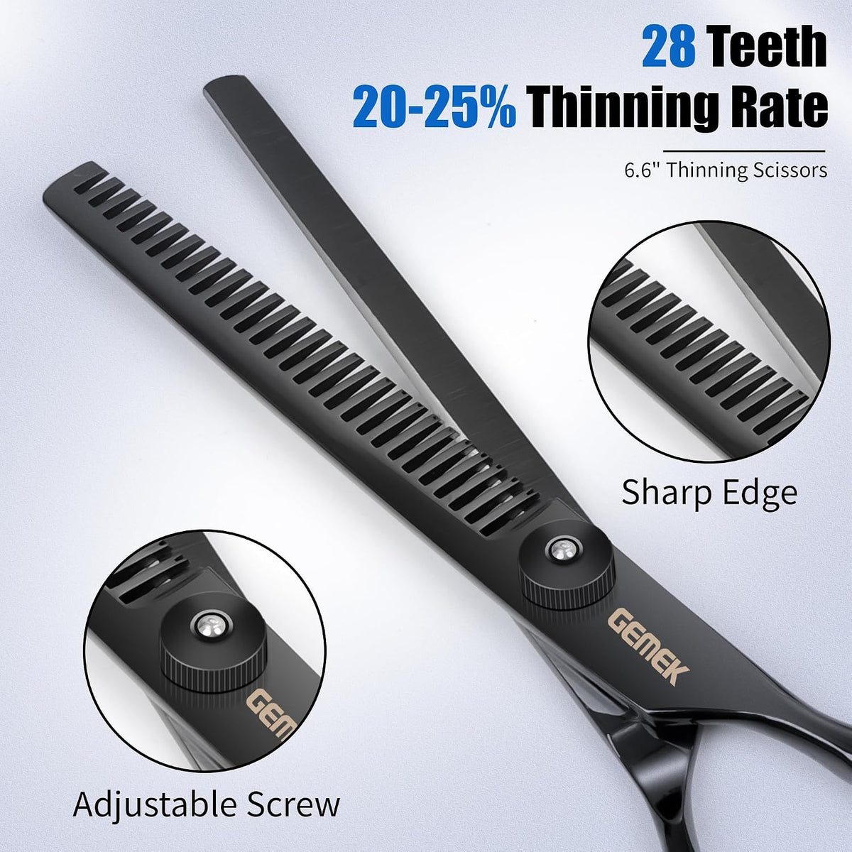 Dog Grooming Scissors with Safety Round Tips Stainless Steel – Essentials for Dogs - Charcoal - image 3