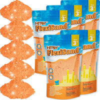 NiToy FlexiSand 11lbs Toy Sand 5 Colors Self-Sticking Non-Toxic - Orange