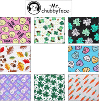 MR. CHUBBYFACE Fall Orange Plaid Dog Bandanas Reversible Triangle - C:PupleRabbit / L - image 4