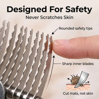 Dematting Rake for Dogs, Detangling - Dematting Rake Small - image 3