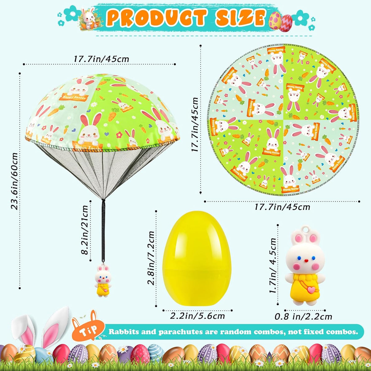 CPSYUB 6 Christmas mini parachute toys with bell keyring accessories - view 18