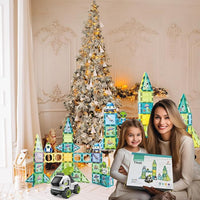 Magnetic Tiles Building Block Set Magnet Tiles Educational Toy Space Adventure Learning Construction Magnetic Toys Set Birthday Gift for Boys Girls Kids Age 3 4 5 6 7 8