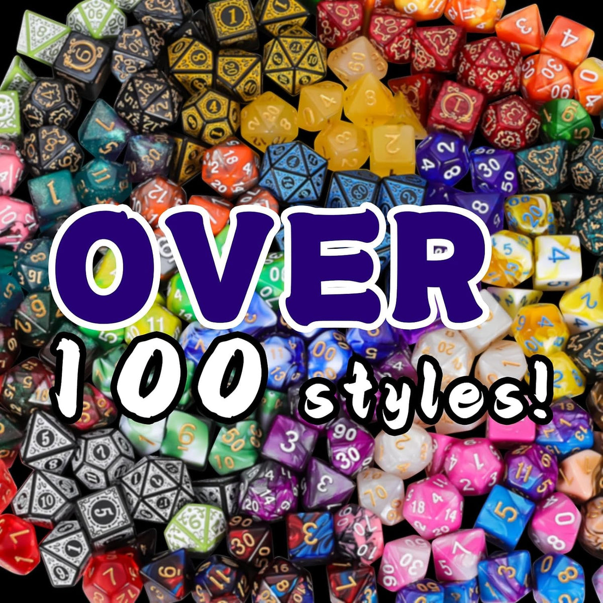 QMAY Mystery Dice Set – 7 Pcs Acrylic Polyhedral Dice + 1 Pcs Velvet Bag – Fun for Kids & Family - Mystery Dice Gift Box (6 set dice) - image 2