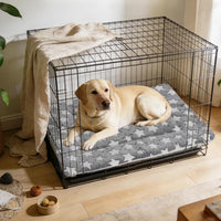 Mora Pets Cat Bed Ultra Soft Dog Crate Pad Star Print 14 x 17.5 inch - 42-Inch / Grey - image 4