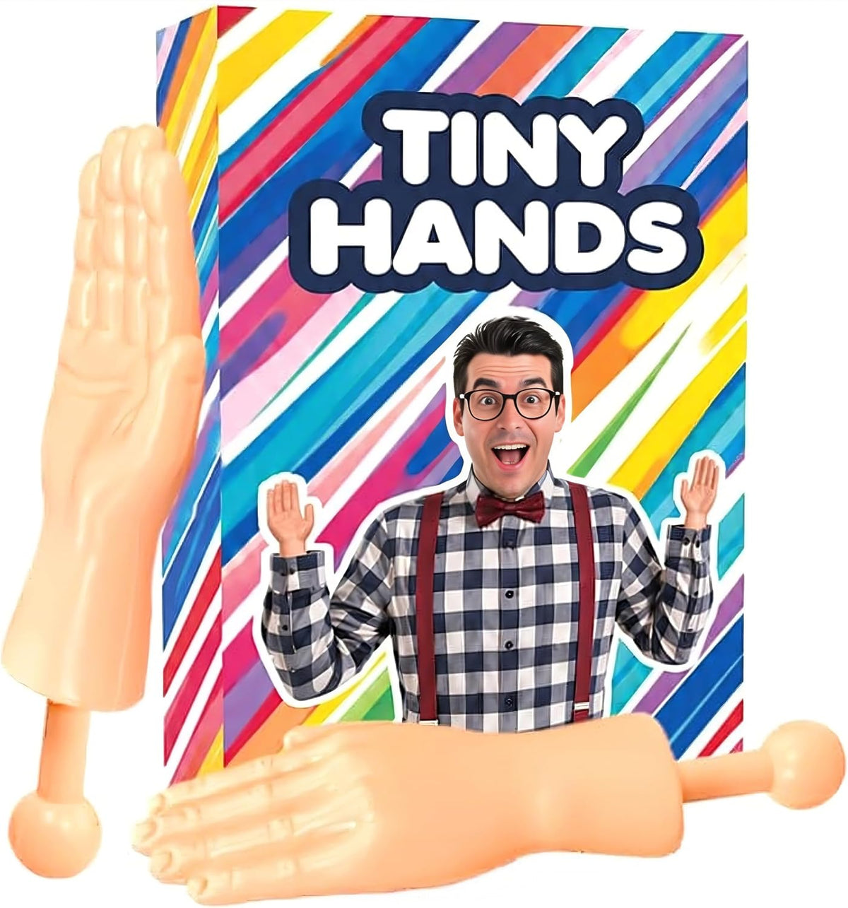 DR DINGUS Tiny Hands Original Little Small Mini Hand Stick Puppet – Fun for Kids & Family - 1 Pair