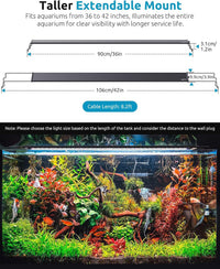 SEAOURA LED Aquarium Light with 24/7 Timer for 18-24in Fish Tank – Essentials for Fish - For 36-42in Tank - image 3