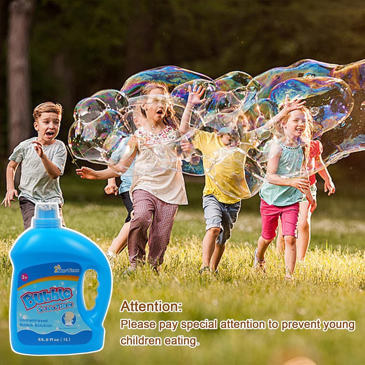 MorTime 3 bottles of concentrated bubble solution refill, 3 L total - view 7