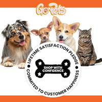 GoPets 2-Sided Dematting & Deshedding Comb for Dogs & Cats, Versatile Undercoat Detangler Brush for Shedding, Matted Hair & Fur Remover Tool, Stress-Free Pet Grooming Rake with Ergonomic Handle
