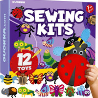 QUOKKA kids sewing kit with 12 felt toy projects and storage box - view 5