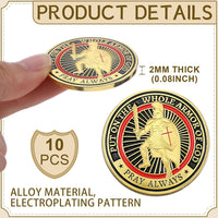 Nosiny 10 piece armor of God prayer coins in classic style alloy metal - view 21