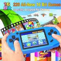 Beijue 16 Bit Handheld Games for Kids Preloaded 220 Retro Video Games - Blue - image 2