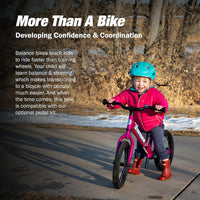 Strider 14x classic balance bike in Rocket Red for kids ages 3 to 6 - view 3