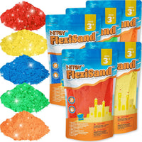 NiToy FlexiSand 11lbs Toy Sand 5 Colors Self-Sticking Non-Toxic - Vibrant Colors