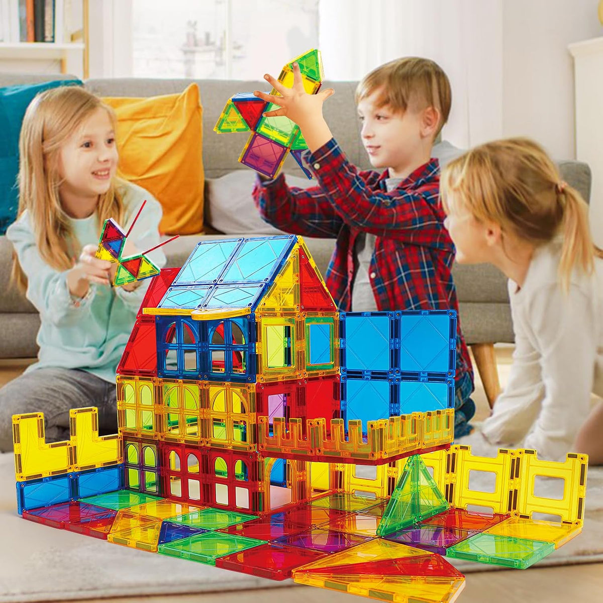 Magnetic Tiles Kids Magnetic Blocks 32PCS Building Sets for Kids Ages - 70pcs Magnetic Tiles - image 4